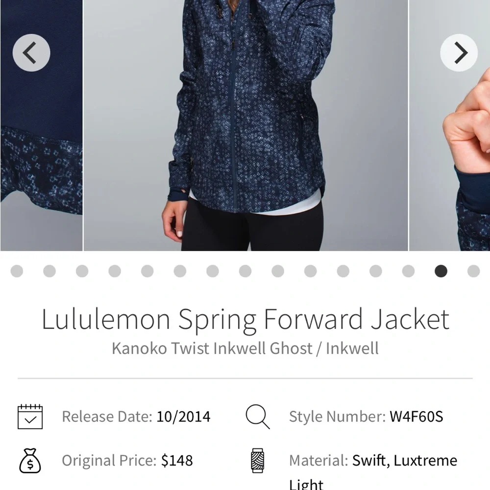 Lululemon Spring Forward Jacket Inkwell 4 - Picture 5 of 8